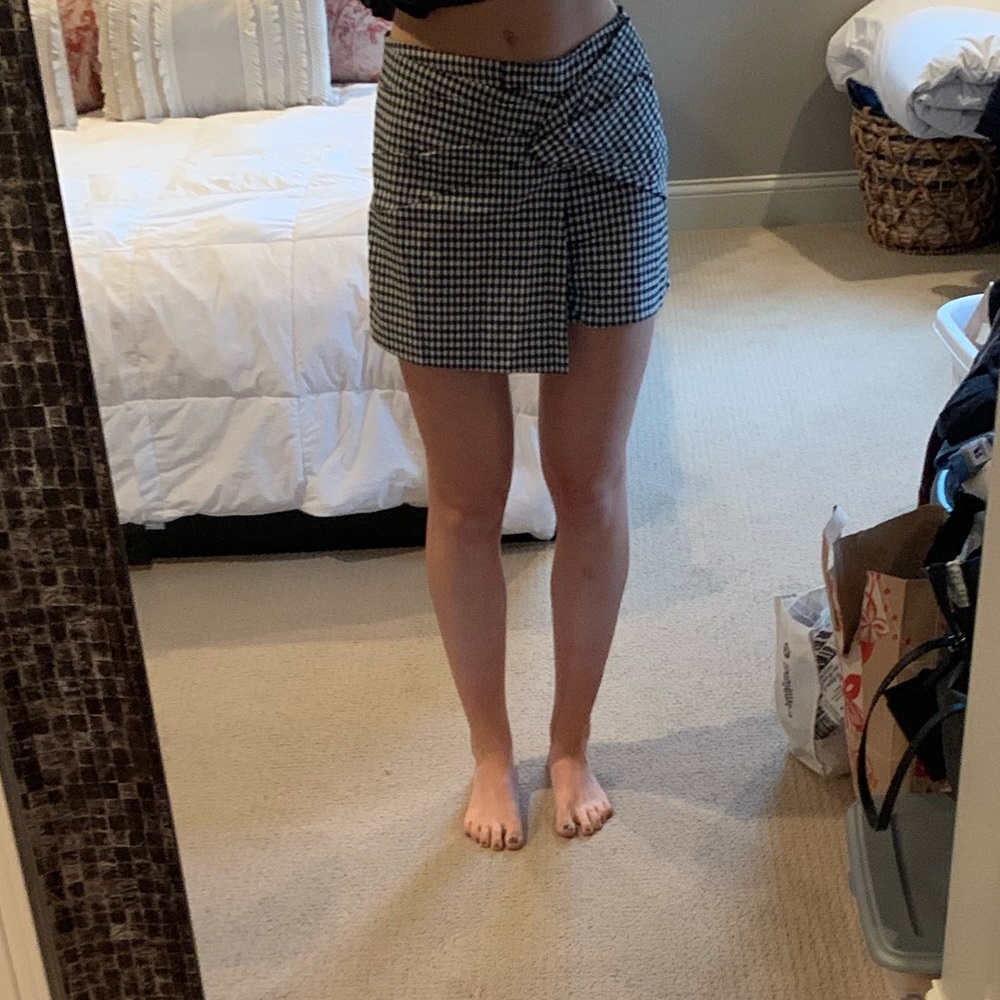 ZARA Gingham Skort